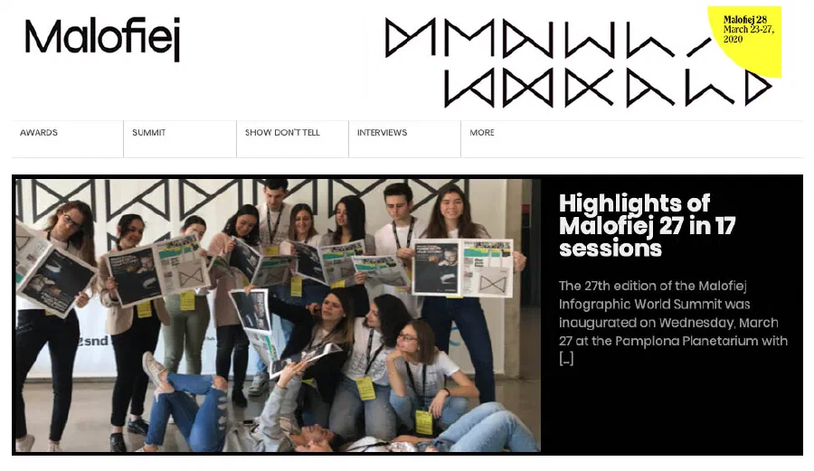 Conference website screenshot